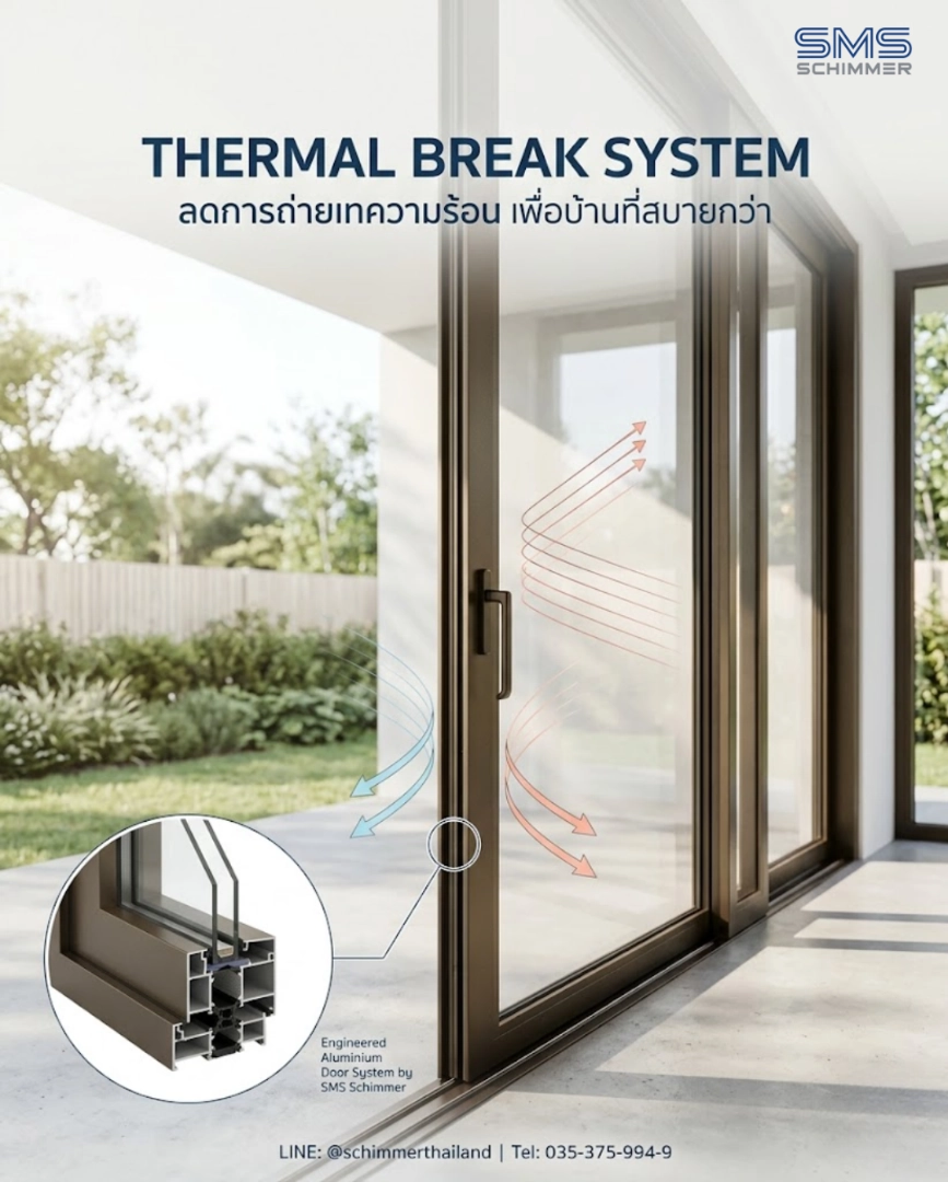 Thermal Break System คืออะไร? นวัตกรรมประตูหน้าต่างอะลูมิเนียมที่เปลี่ยนบ้านร้อนให้เย็นสบาย