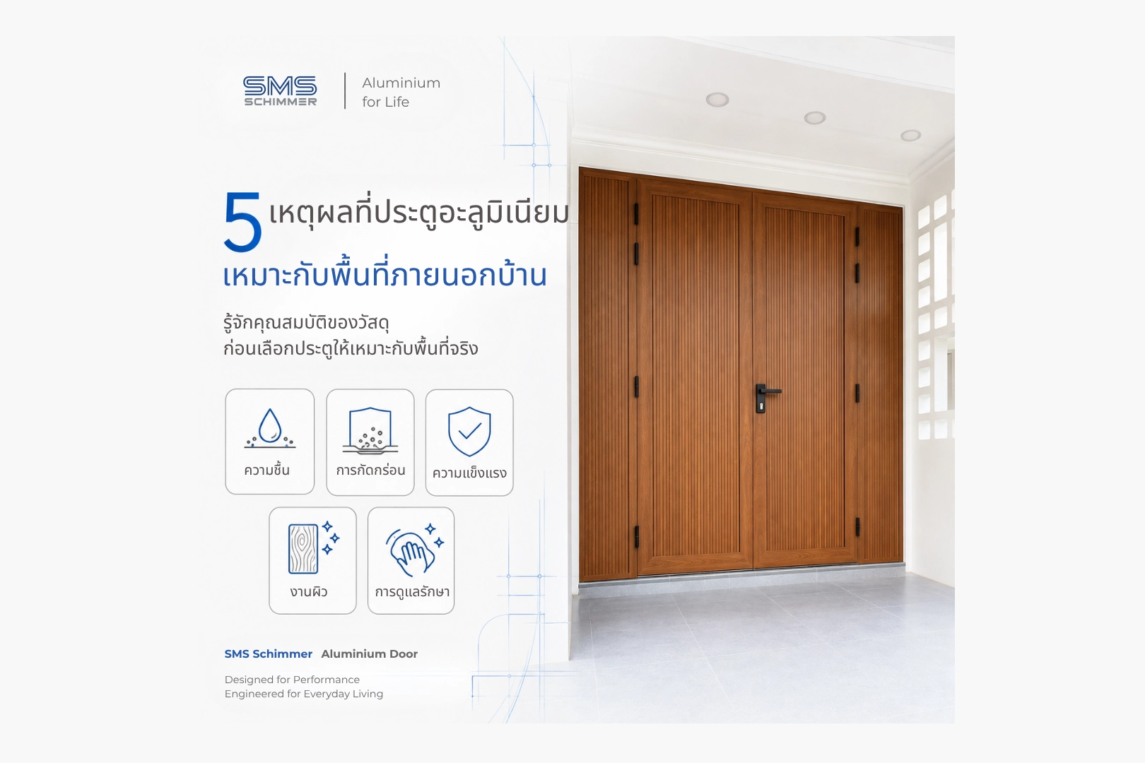 5 เหตุผลที่ประตูอะลูมิเนียมเหมาะกับภายนอกบ้าน