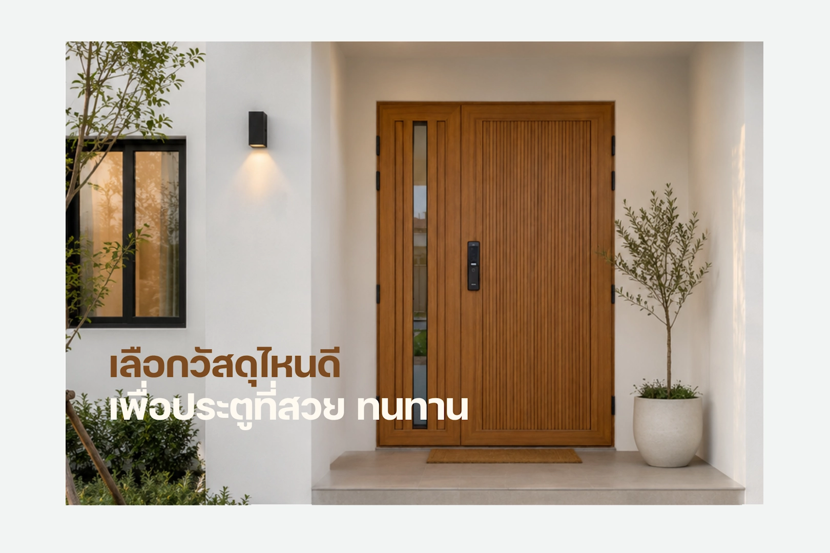ประตูอะลูมิเนียมลายไม้ vs ประตูไม้จริง vs uPVC: เลือกแบบไหนดีสำหรับบ้าน